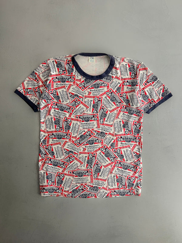 1970's Budwiser All Over Print Ringer [M]