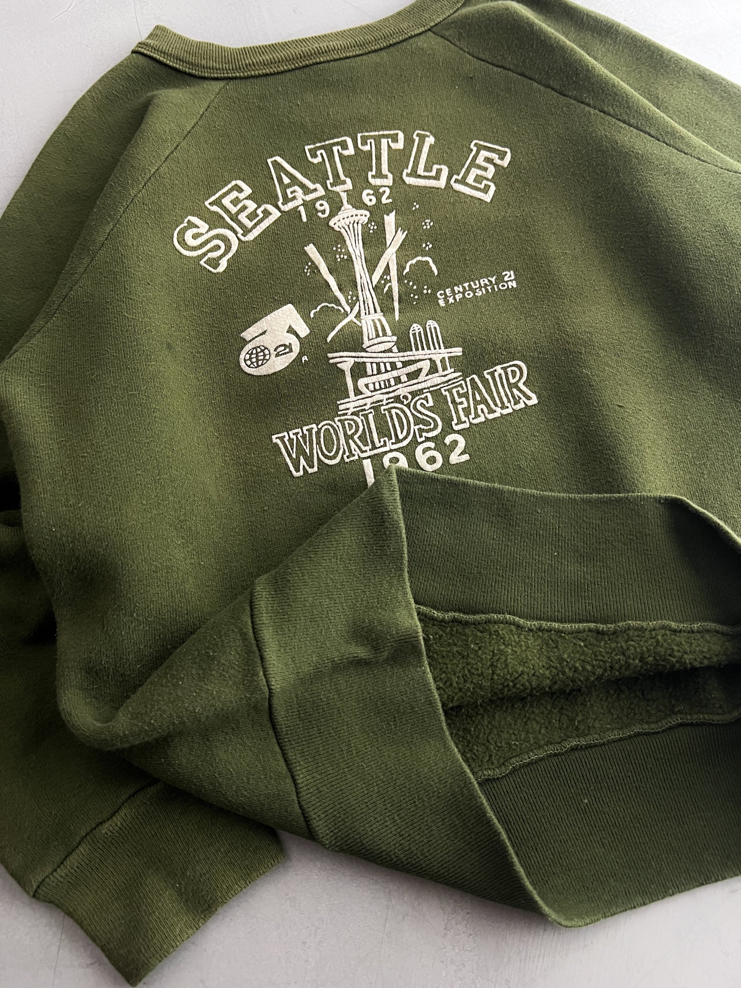 1960’s Seattle Worlds Fair Flock Print Sweatshirt [S]