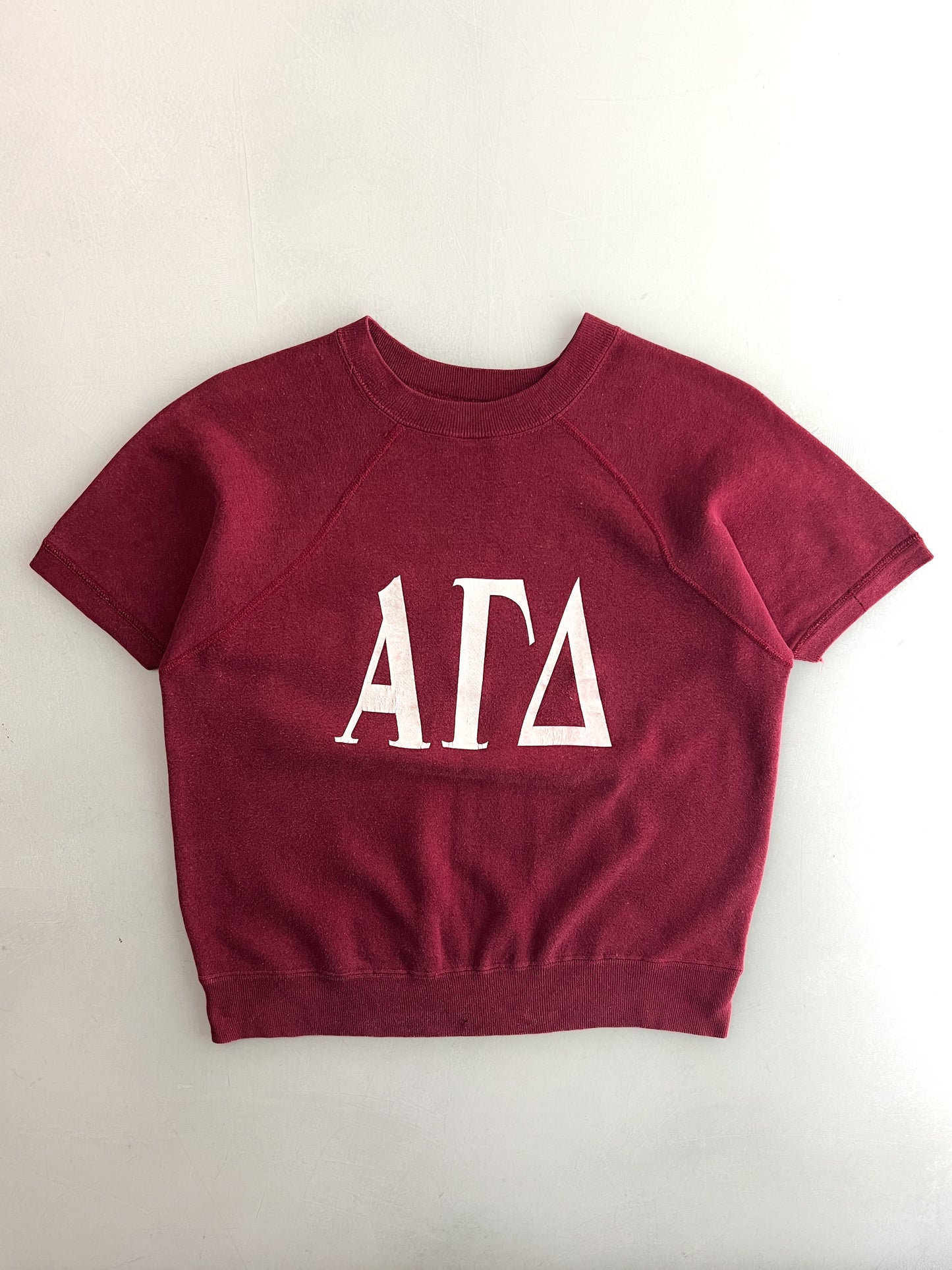 50's/60's Faded Sorority Short Sleeve Sweatshirt [M/L]