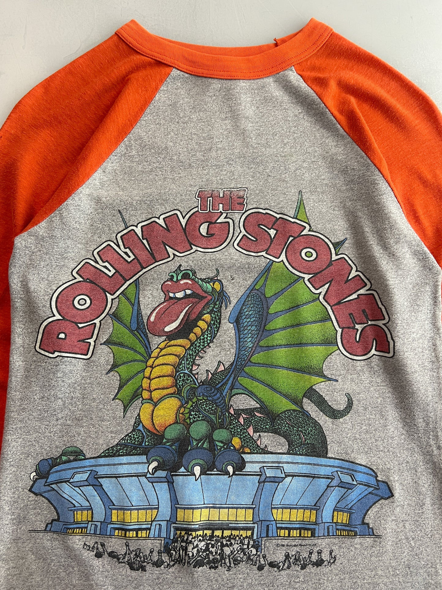 '81 The Rolling Stones U.S Tour Raglan Tee [S/M]