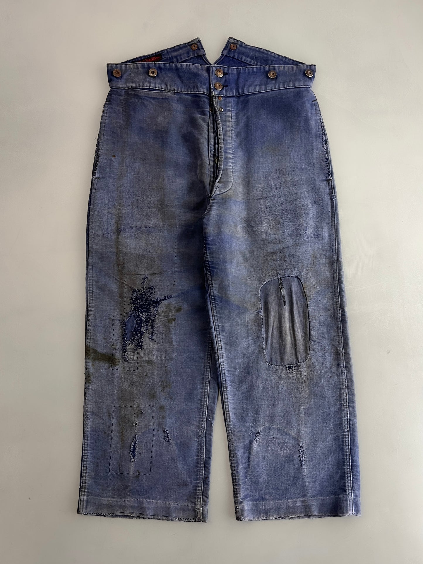 1940's Le Salvetal French Moleskin Buckle Back Work Pants [31"]