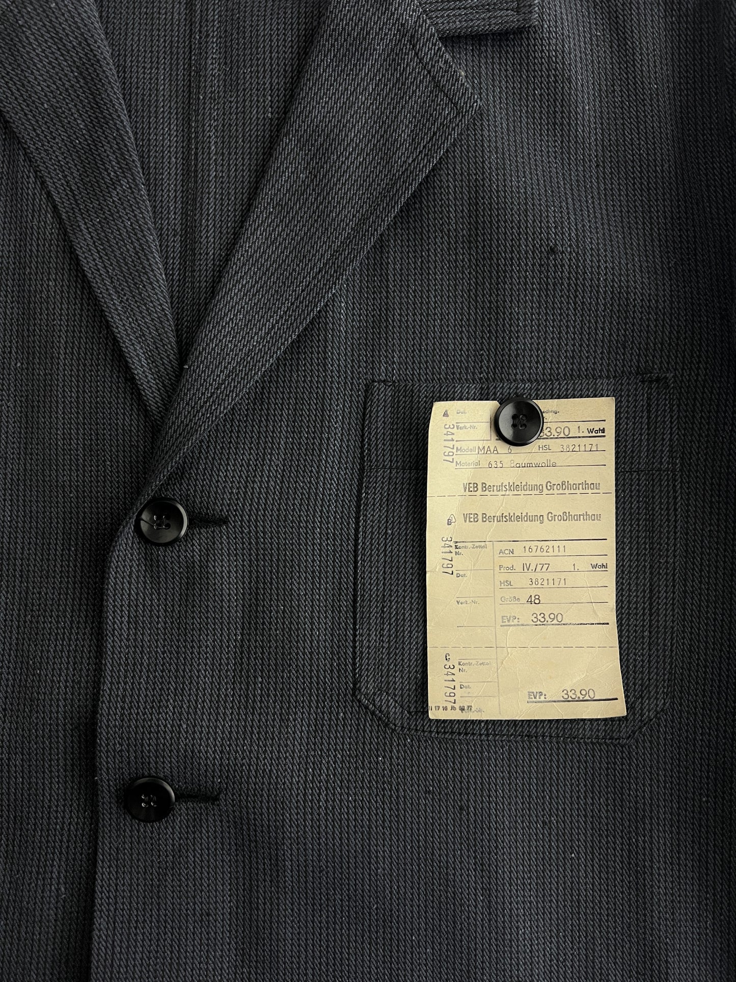 Deadstock Euro Salt & Pepper Work Jacket [M/L]