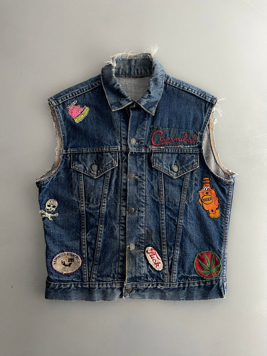 Cannibal's Levis Big E Denim Biker Vest [M/L]