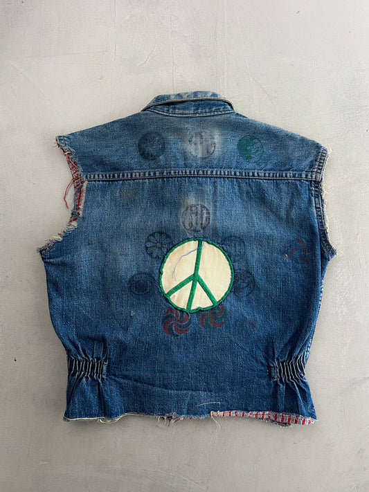 1960's Selvedge Denim Hippie Vest [XS-S]
