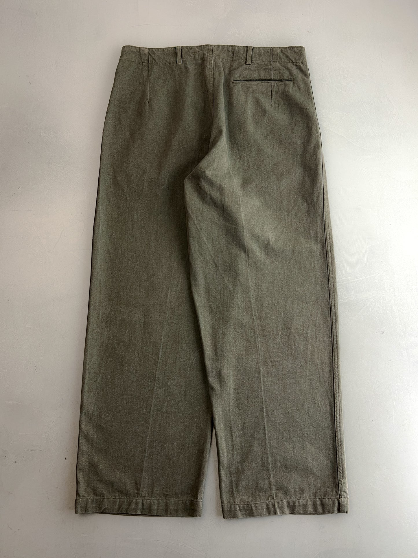 Pleated Salt & Pepper Work Pants [36"]