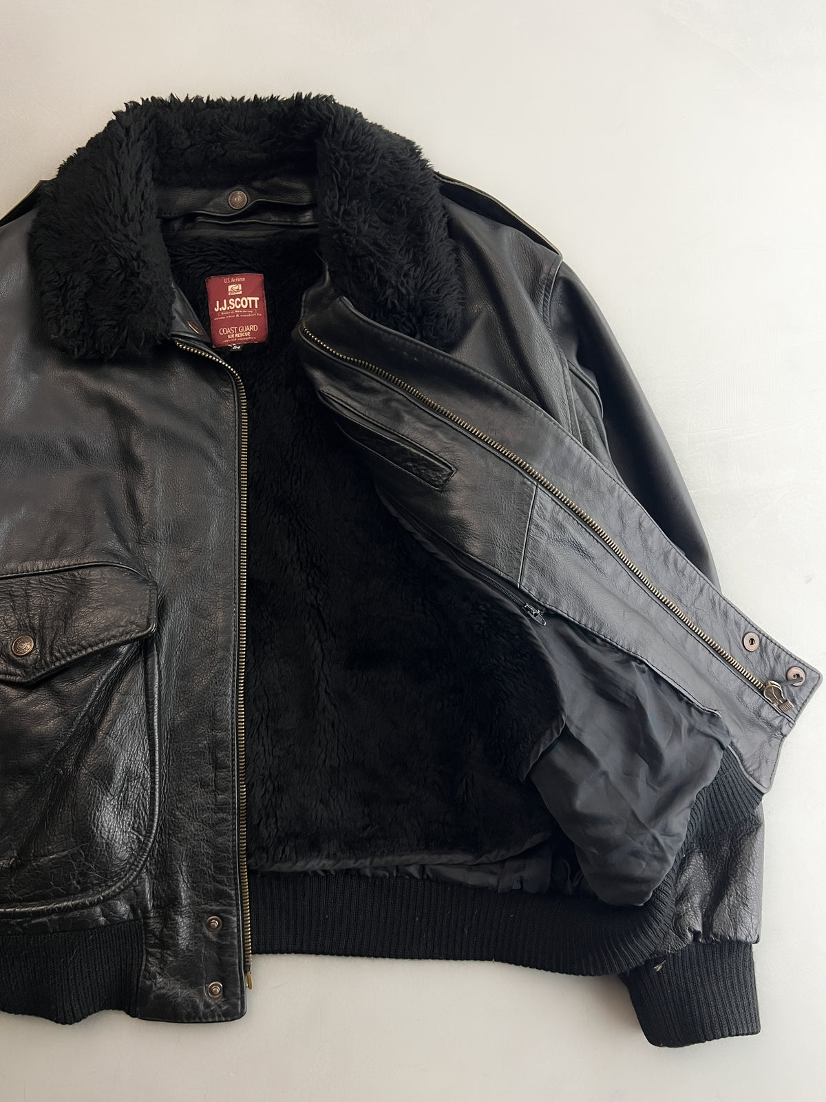 J.J.Scott Leather Flight Jacket [XL]