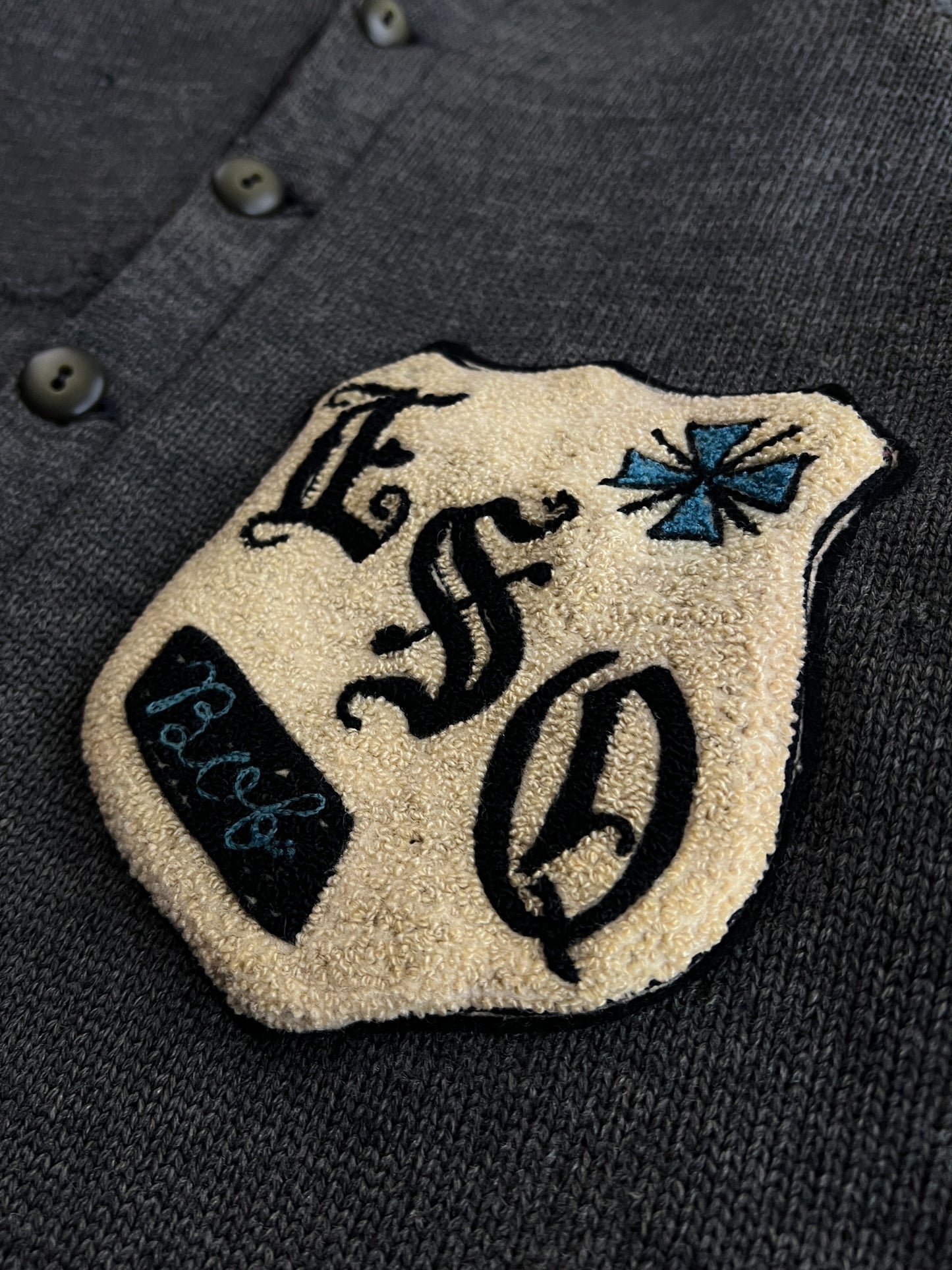 40's/50's Logan Knitting Mills Letterman Cardigan [L]