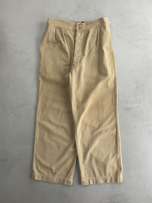 50's Aus Military Press Stud Pants [30"]