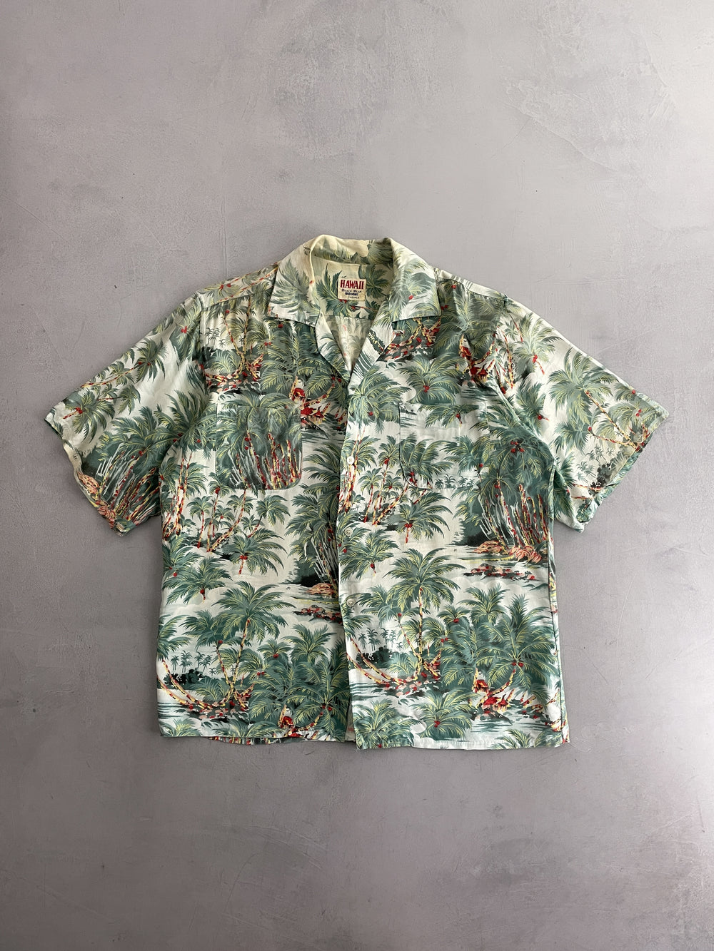 Waikiki Casuals Loop Collar Hawaiian Shirt [L]