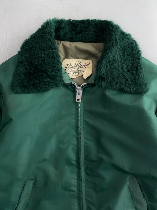 1970's Fleece Collar Flight Jacket [S]