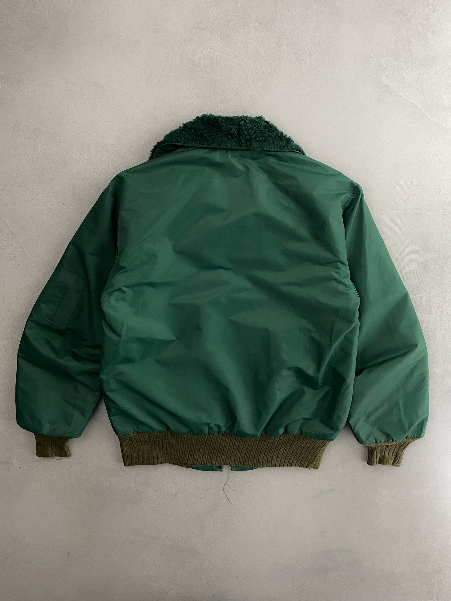 1970's Fleece Collar Flight Jacket [S]