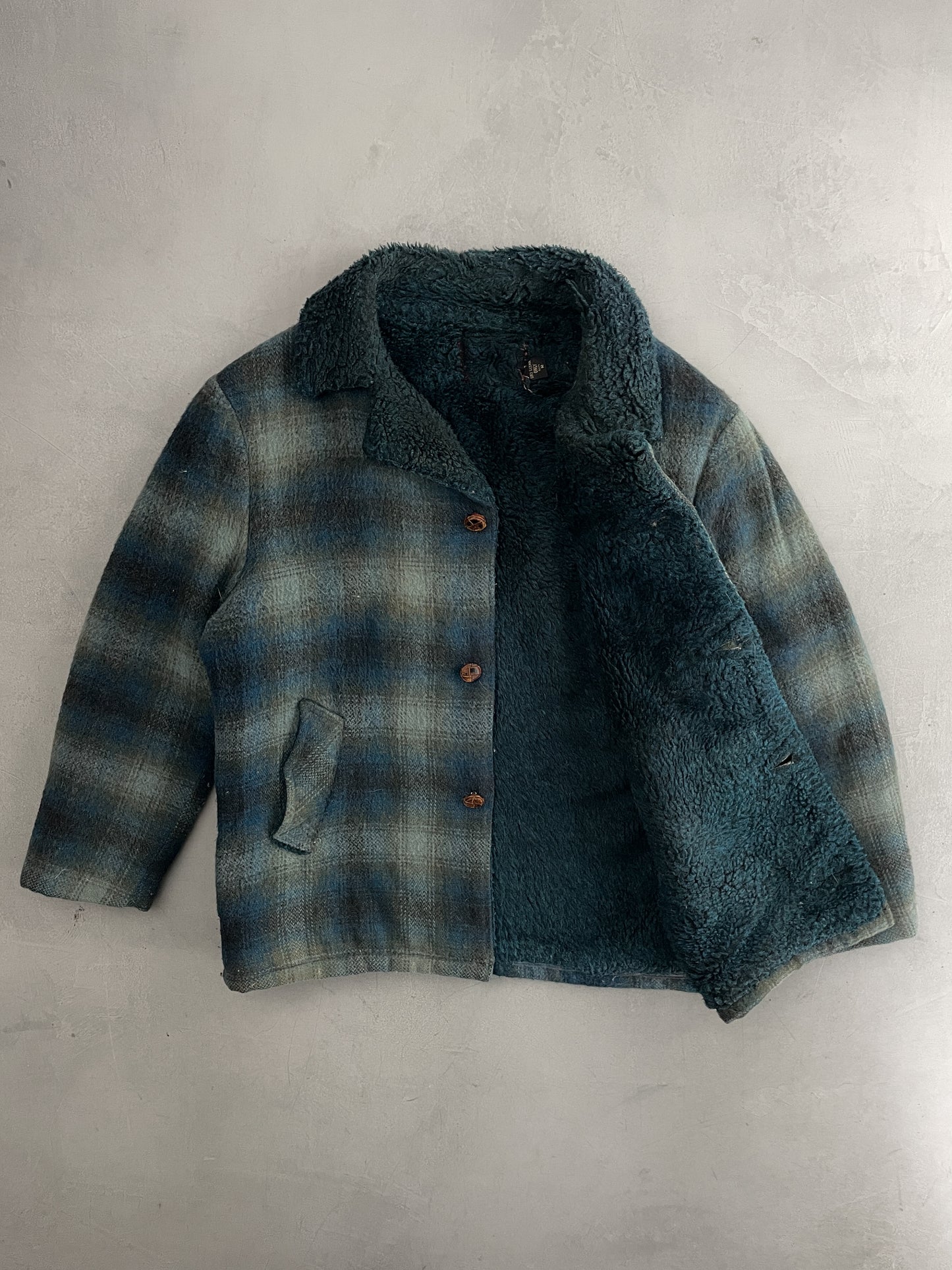 Fleece Lined Shadow Plaid Jacket [M/L]