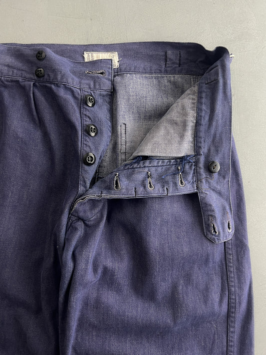 60's Aus Navy Work Pants [28"]