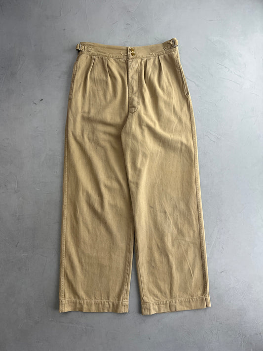 50's Aus Military Press Stud Pants [33"]