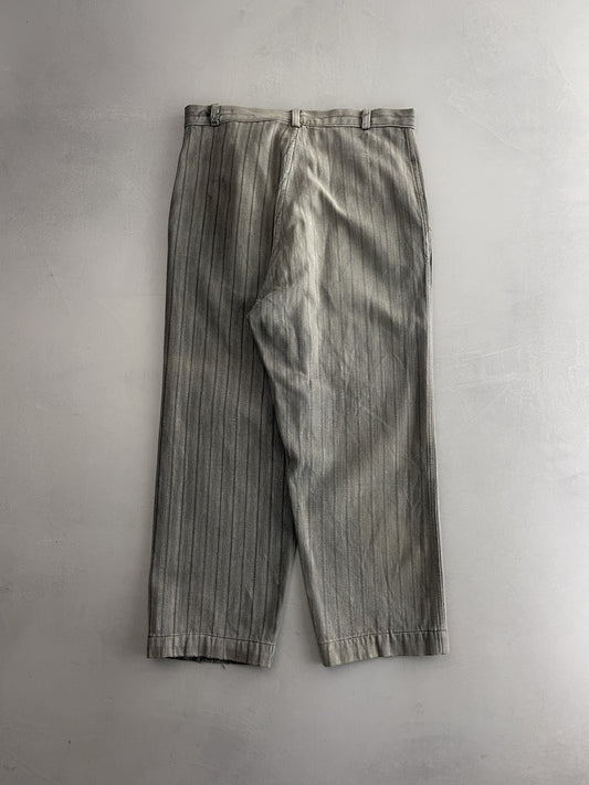 1940's French Salt n Pepper Work Pants [31"]