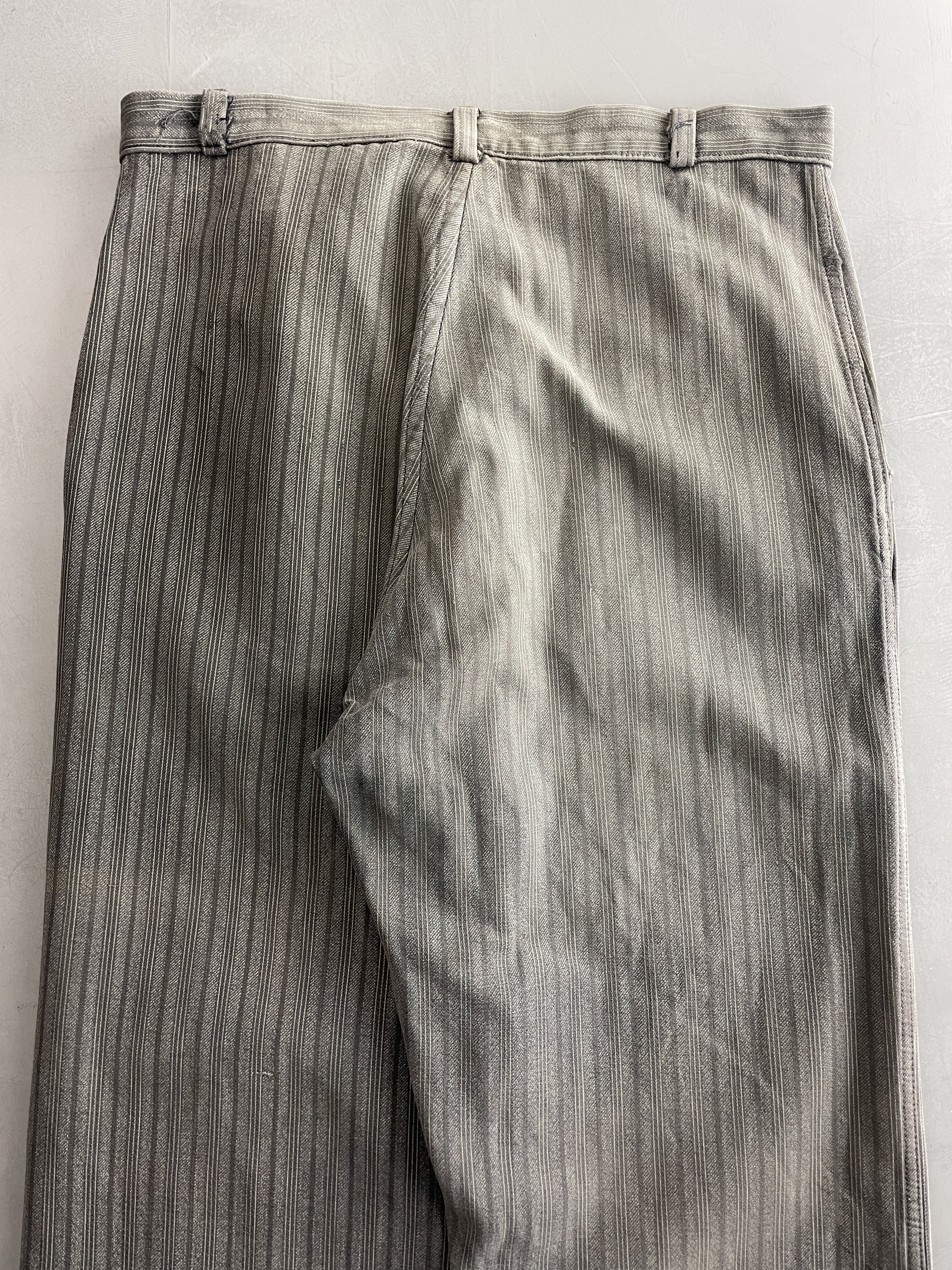 40s〜50s SALT&PEPPER BLACK STRIPE PANTS 1940's French Salt n