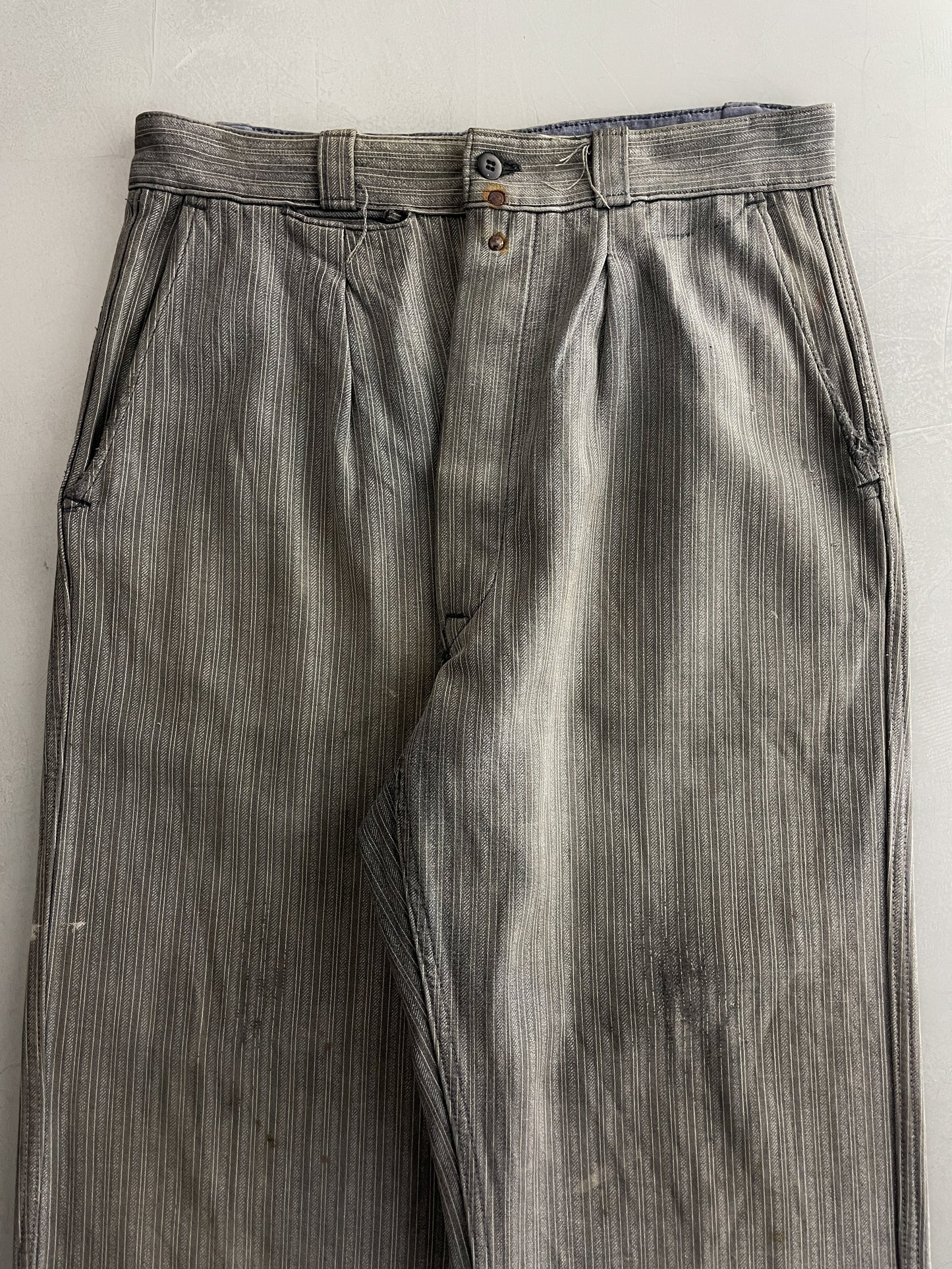 1940's French Salt n Pepper Work Pants [30"]