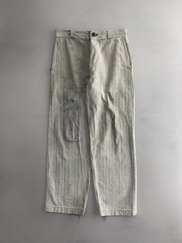 1940's French Salt n Pepper Work Pants [32"]