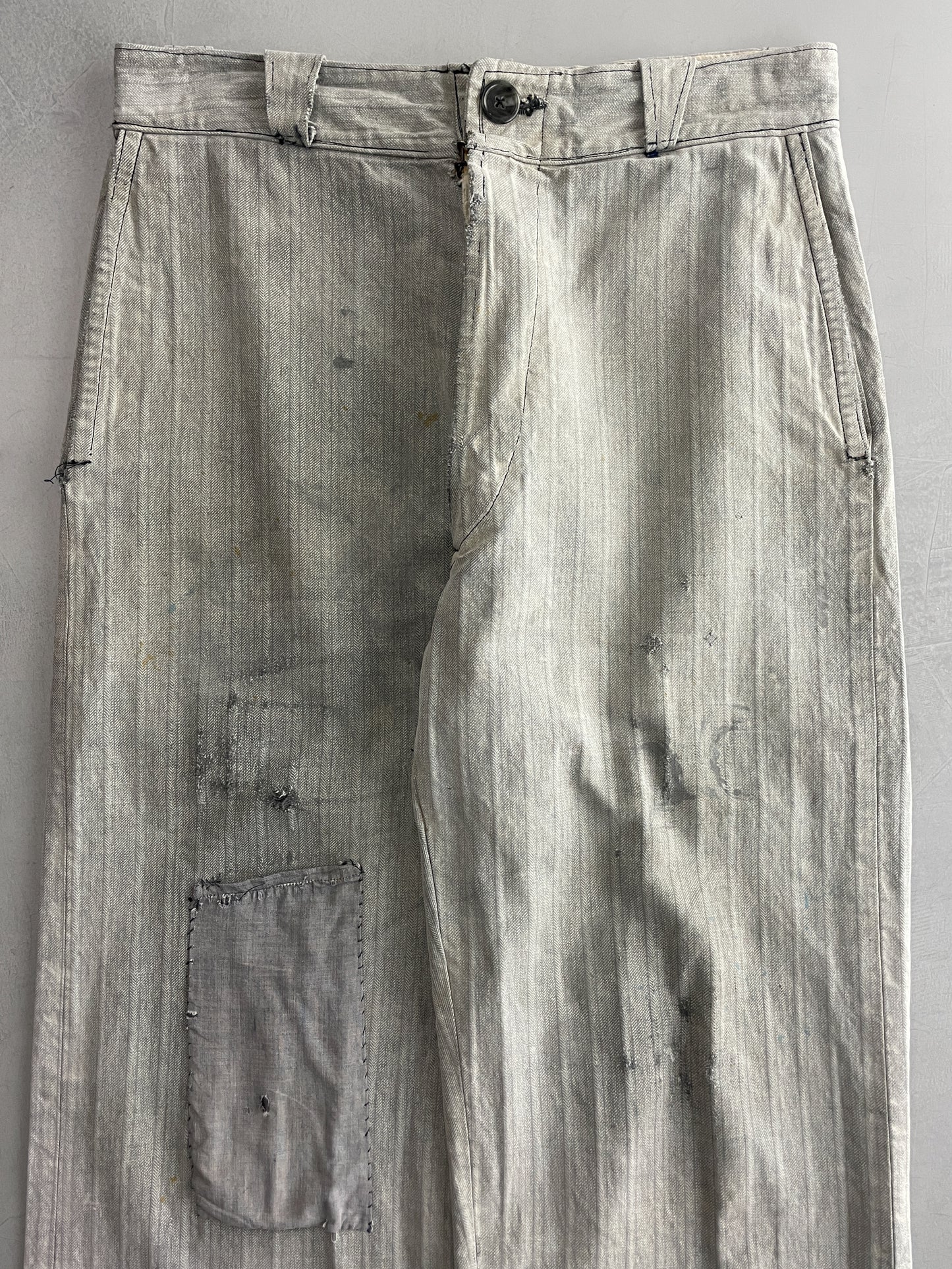 1940's French Salt n Pepper Work Pants [32"]