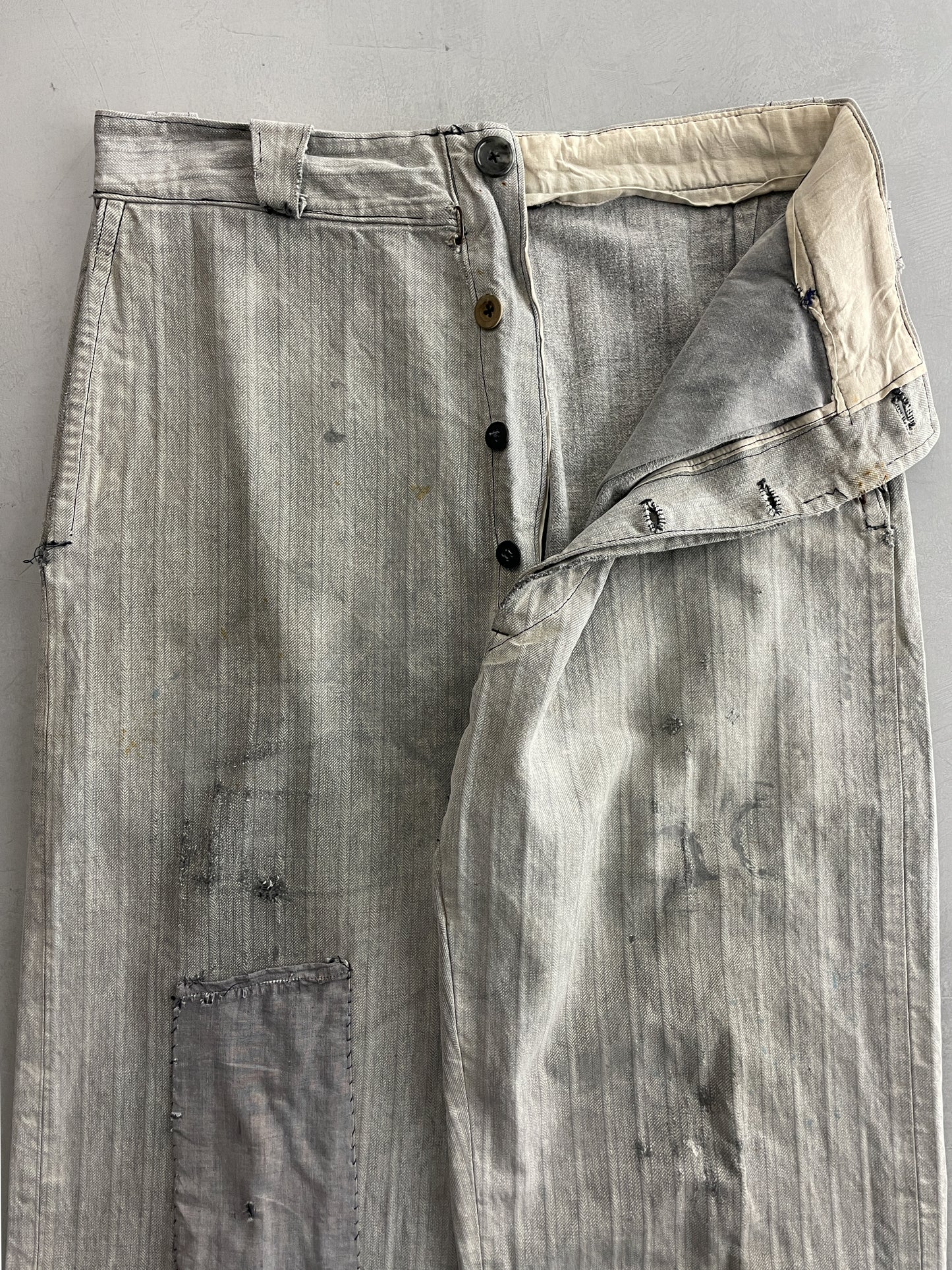 1940's French Salt n Pepper Work Pants [32"]