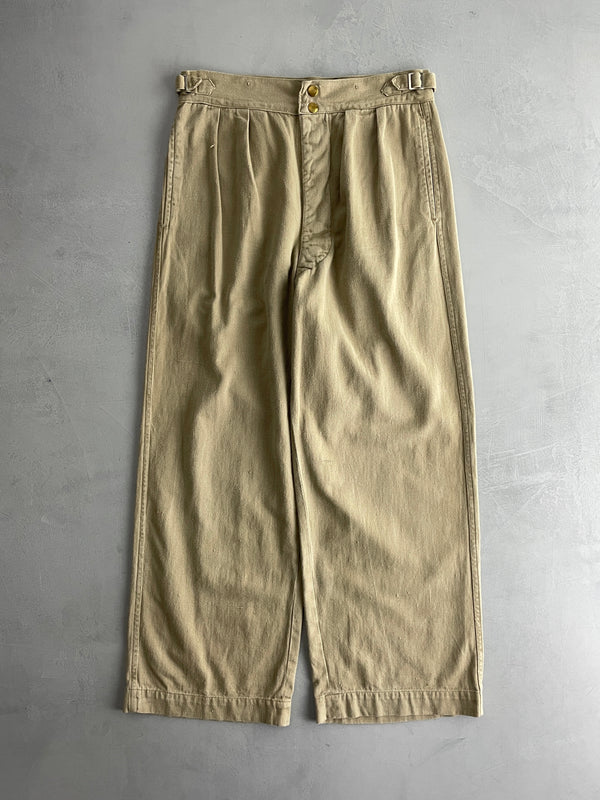 50's Aus Military Press Stud Pants [30"]