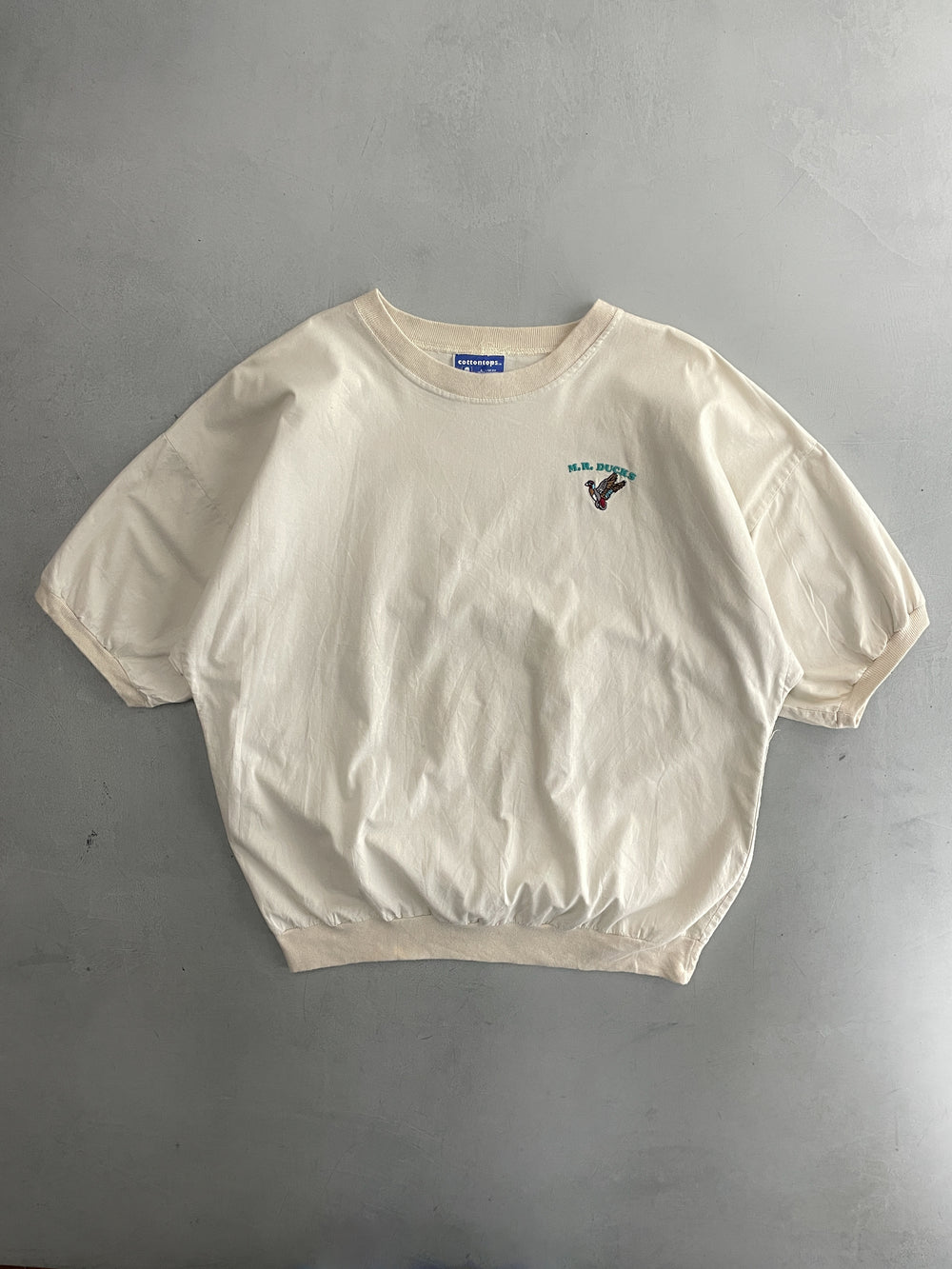 MR Ducks Embroidered Short Sleeve Cotton Sweatshirt [L/XL]