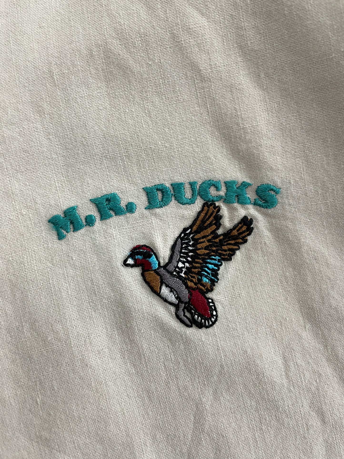 MR Ducks Embroidered Short Sleeve Cotton Sweatshirt [L/XL]
