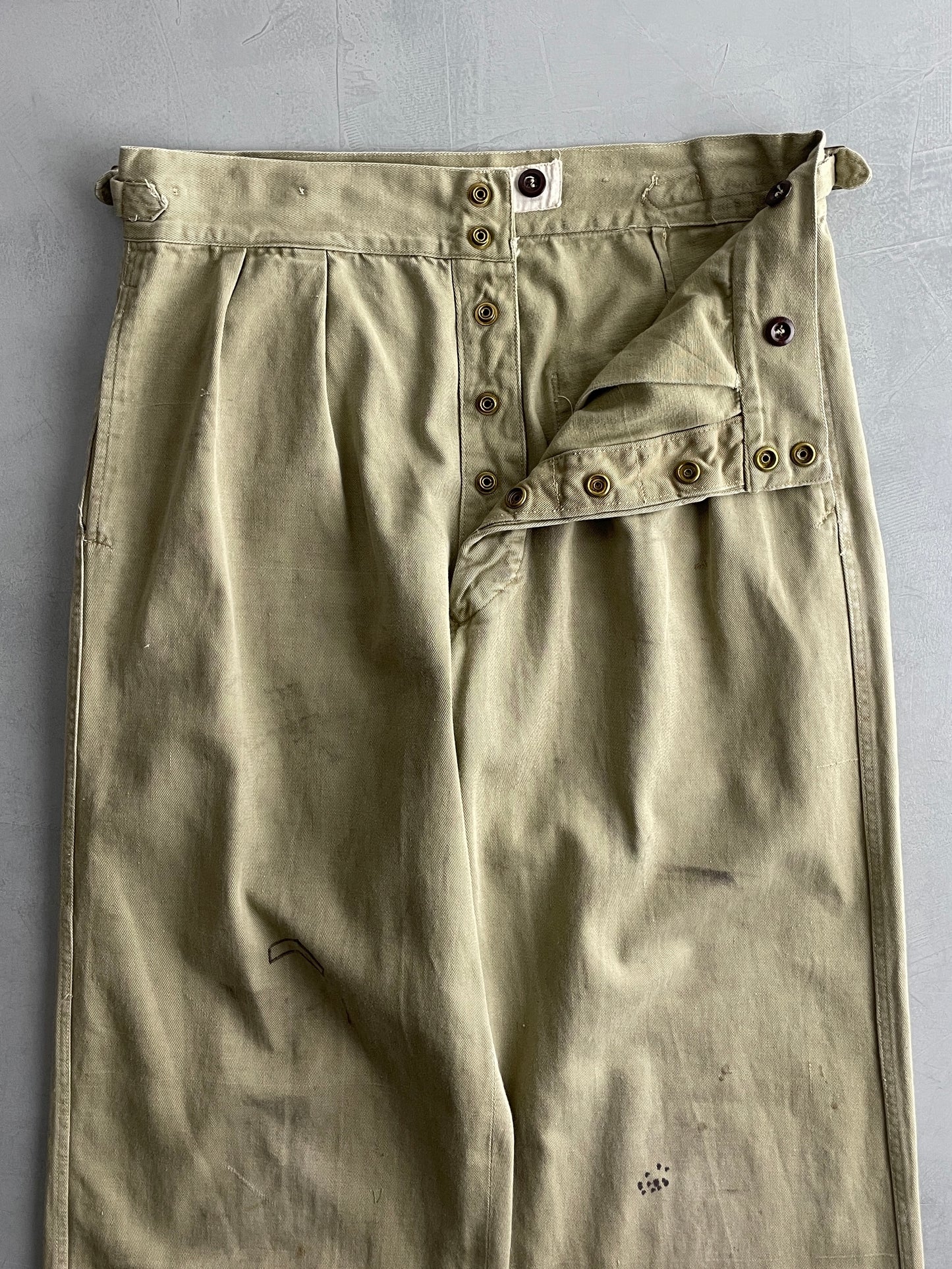 50's Aus Military Press Stud Pants [30"]