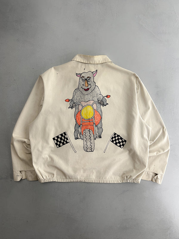 Sears Harrington Jacket w Hand Drawn Details [L]