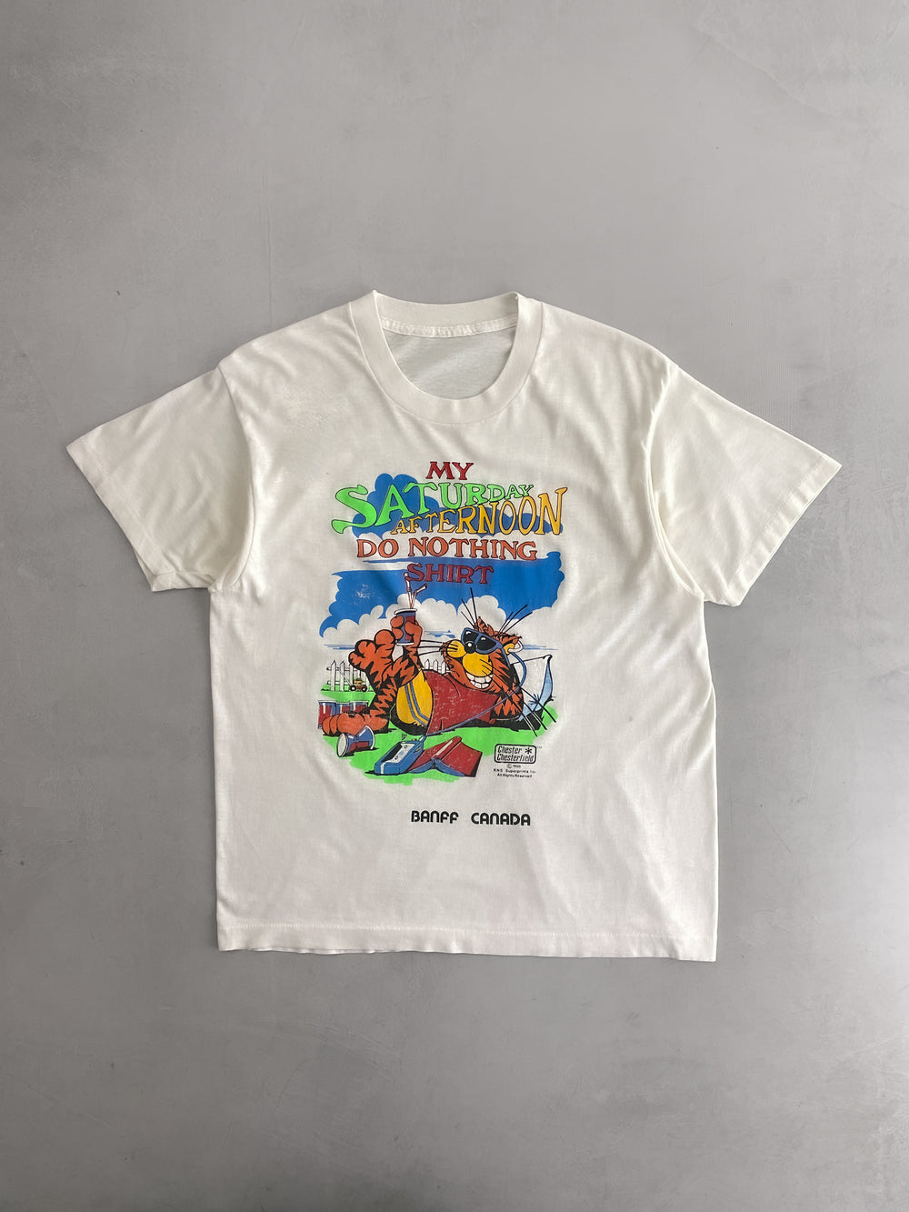 1980's 'My Saturday Afternoon Do Nothing Shirt' Tee [M]