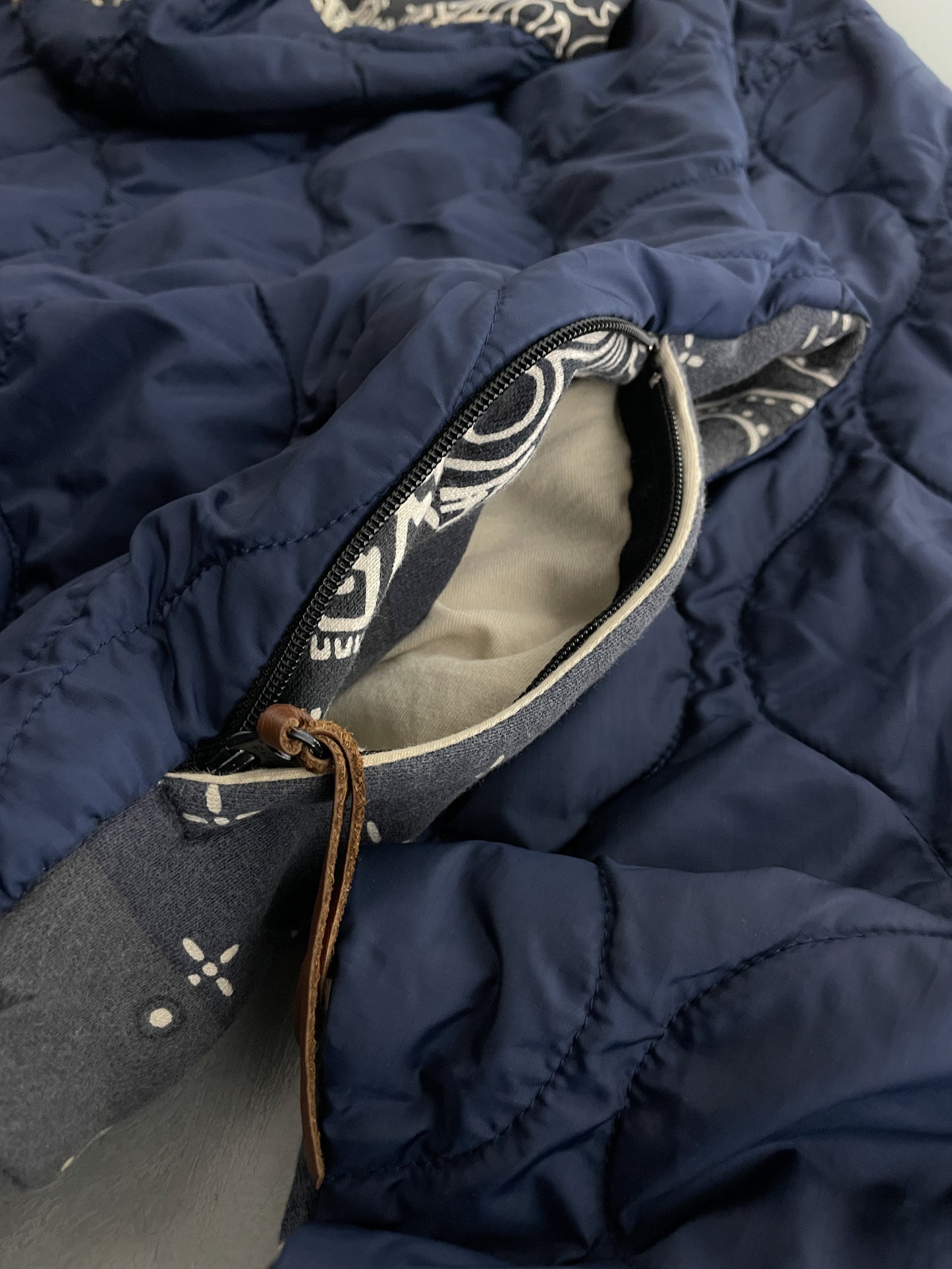 KAPITAL Half Quilted Bandana Zip Up Hoodie [L/XL]