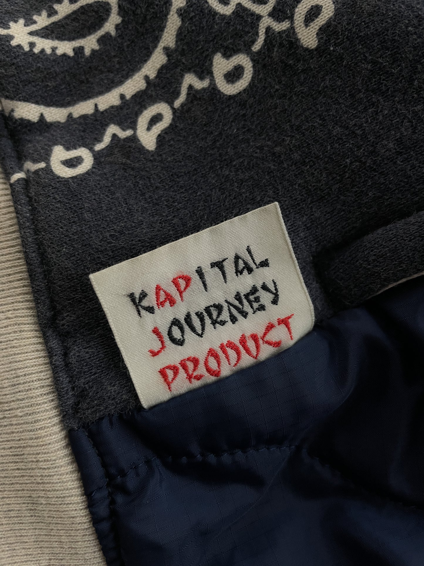 KAPITAL Half Quilted Bandana Zip Up Hoodie [L/XL]