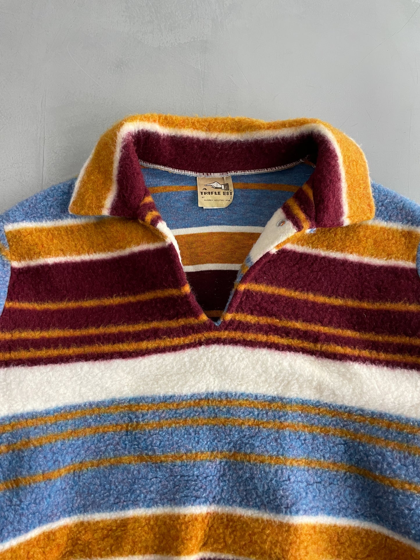 70's "A Trifle Bit" Fleece Pullover [M]