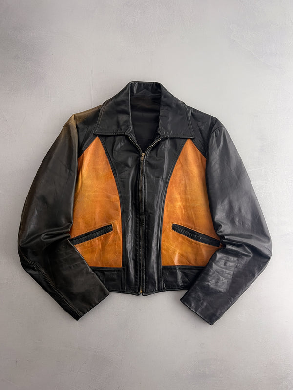 60's Two-Tone California Leather Jacket [L]