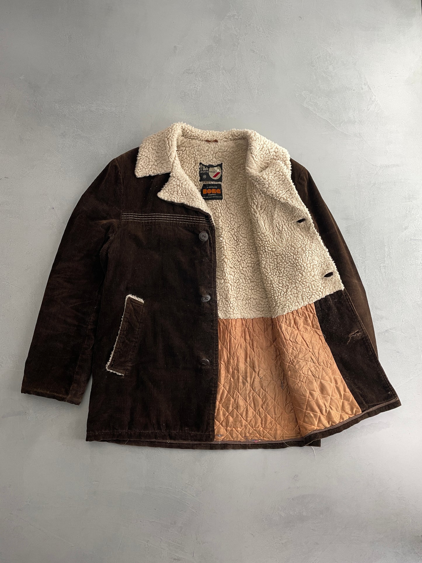 70's Cord Sherpa Coat [L]