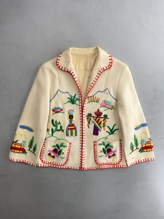 Wool Mexican Folk Jacket [S]