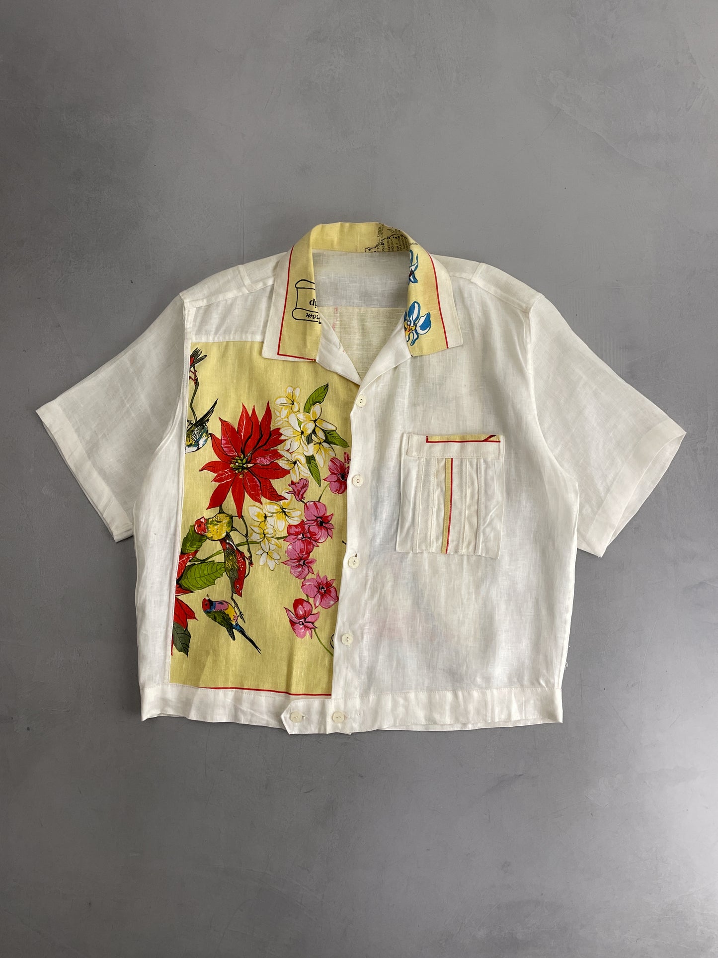 Re-Worked Australiana Table Cloth Shirt [L]