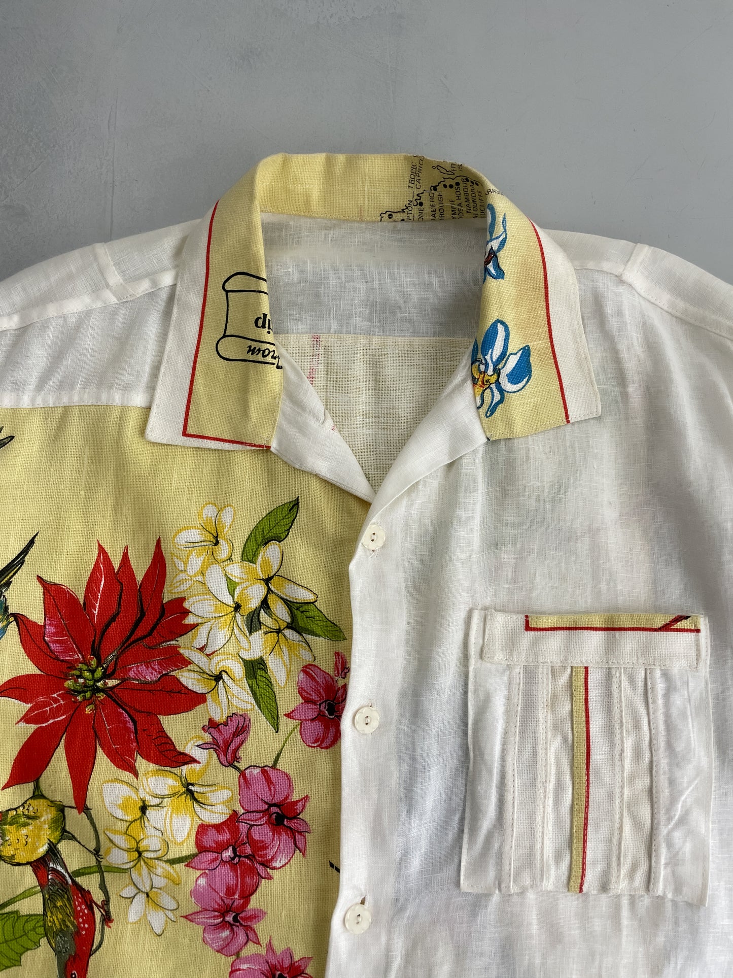 Re-Worked Australiana Table Cloth Shirt [L]