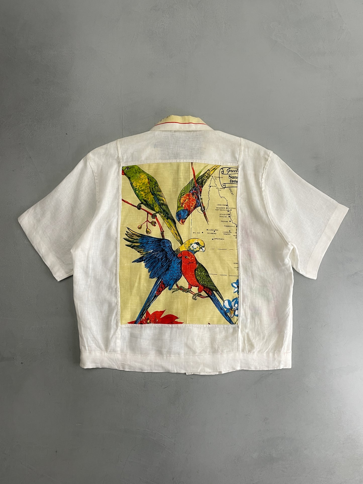 Re-Worked Australiana Table Cloth Shirt [L]