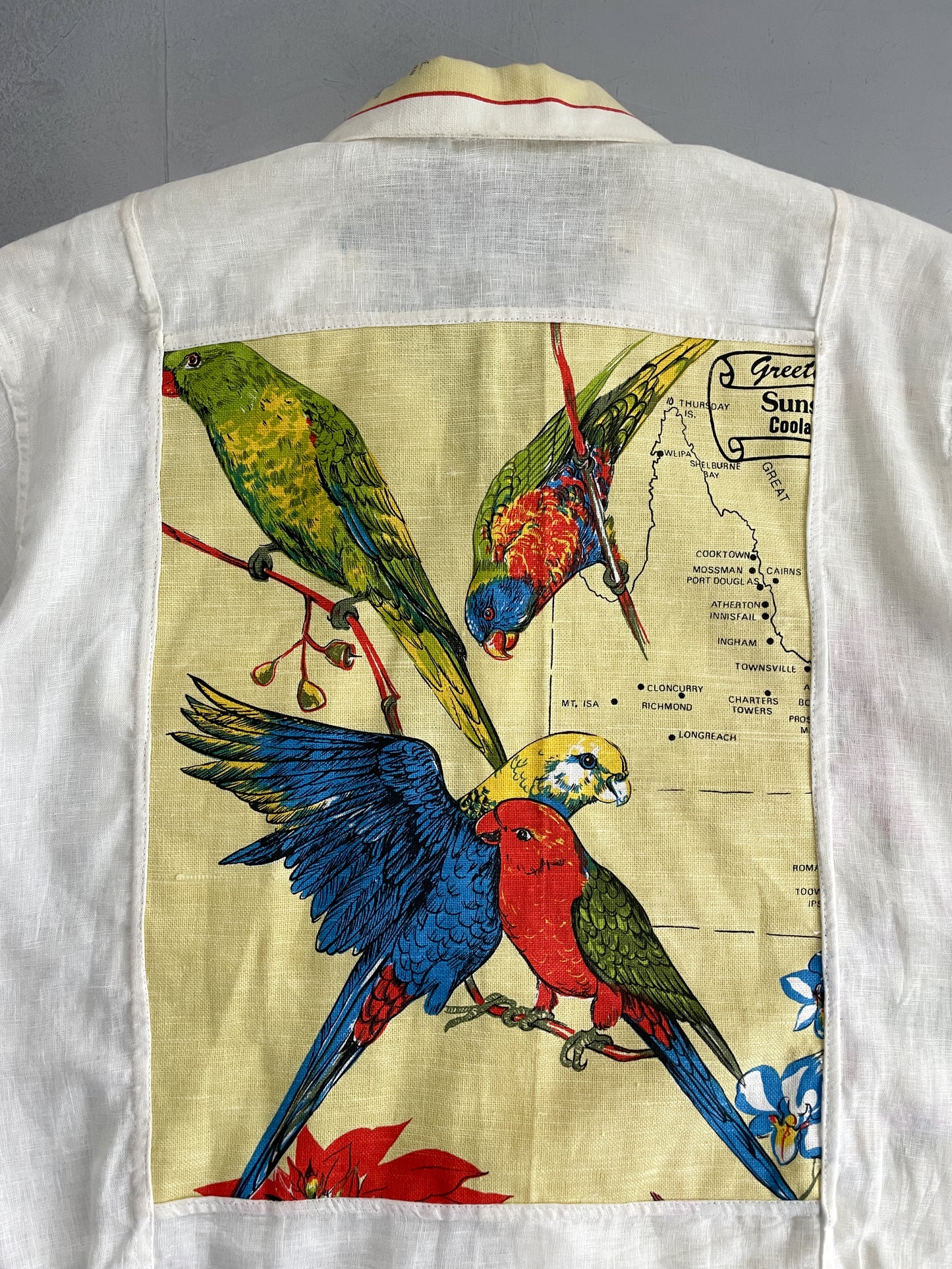 Re-Worked Australiana Table Cloth Shirt [L]