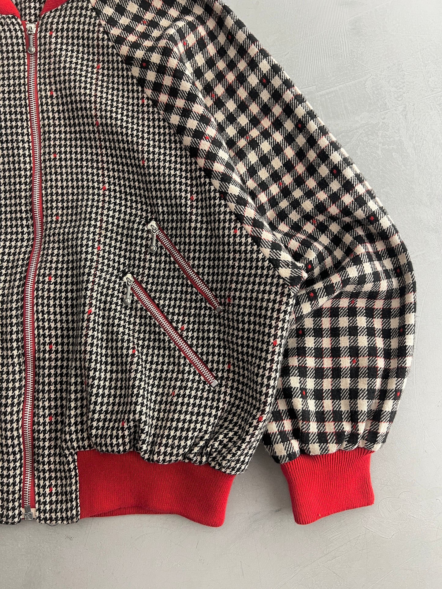 50's/60's Houndstooth Wool Jacket [M]