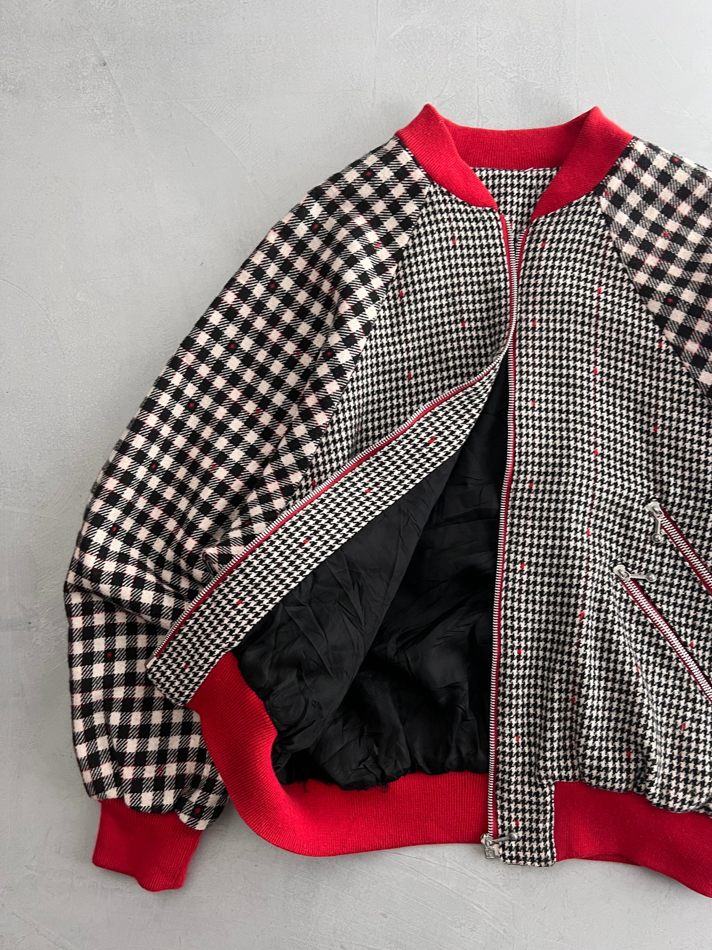 50's/60's Houndstooth Wool Jacket [M]