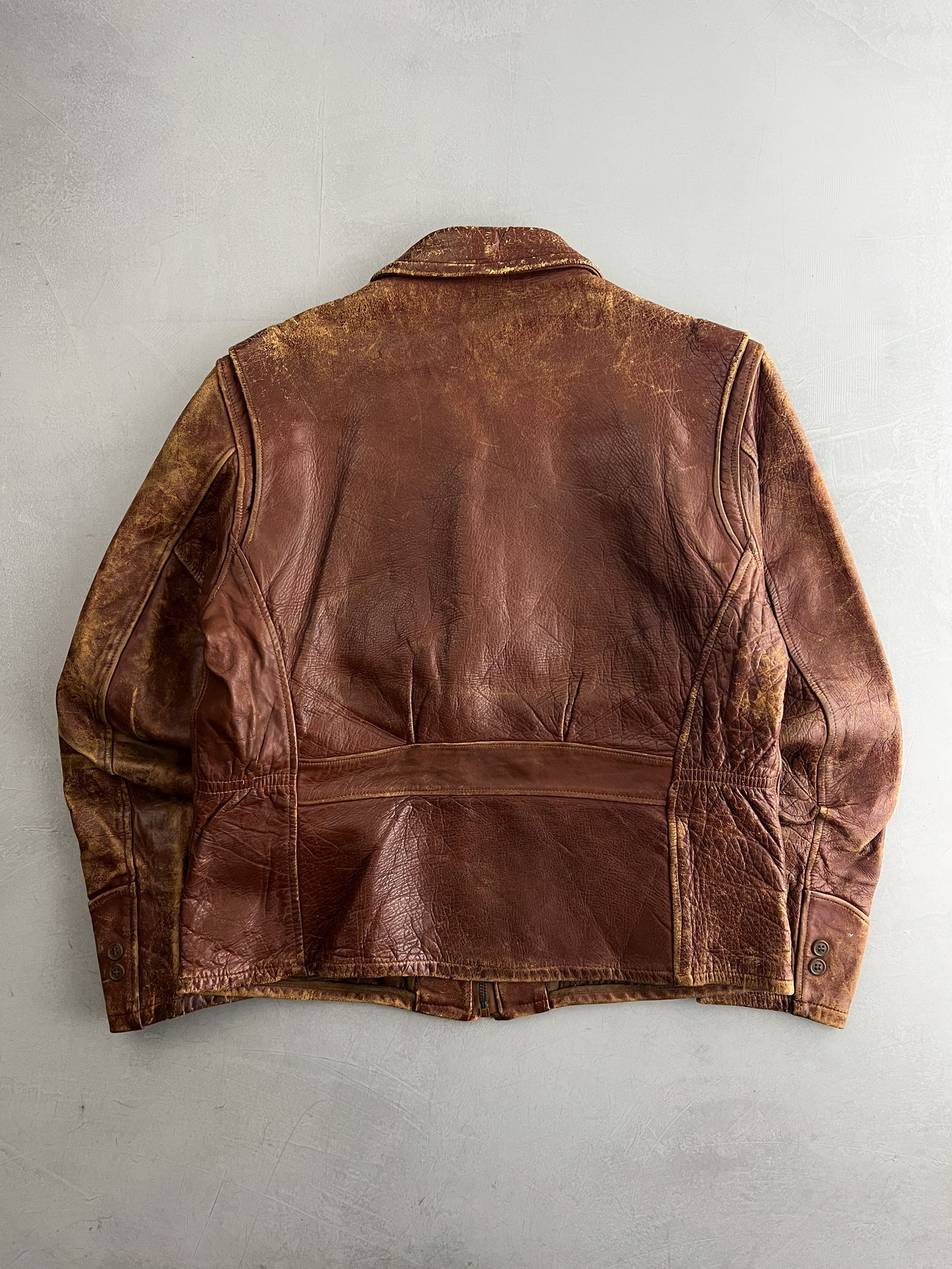 50's/60's Horse Hide Leather Jacket [L]