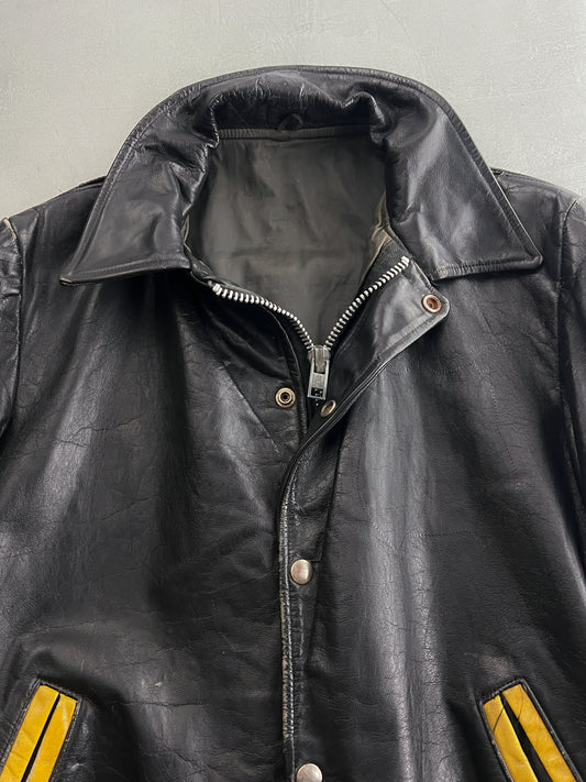 70's Leather Law Enforcement Jacket [M]