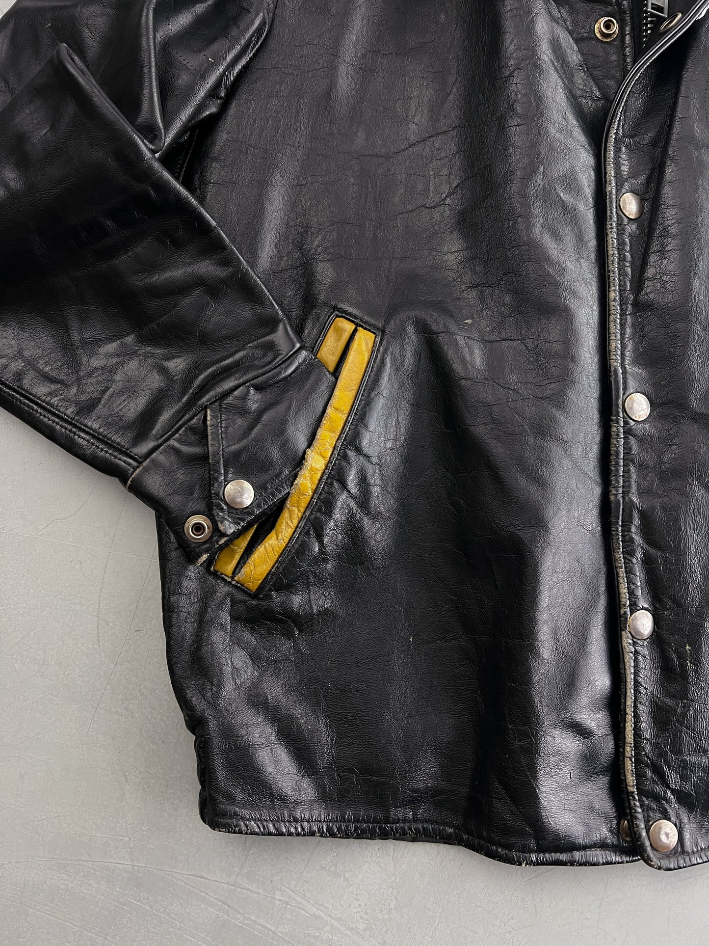 70's Leather Law Enforcement Jacket [M]