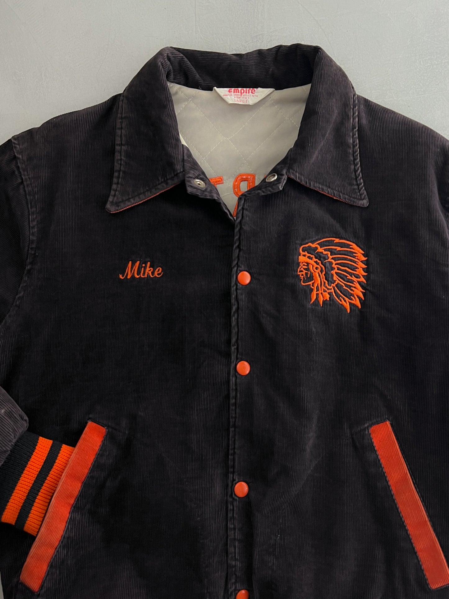 70's Watertown Indians Baseball Jacket [L]