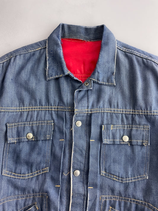 Sun-Faded Ranch Craft Denim Jacket  [M]