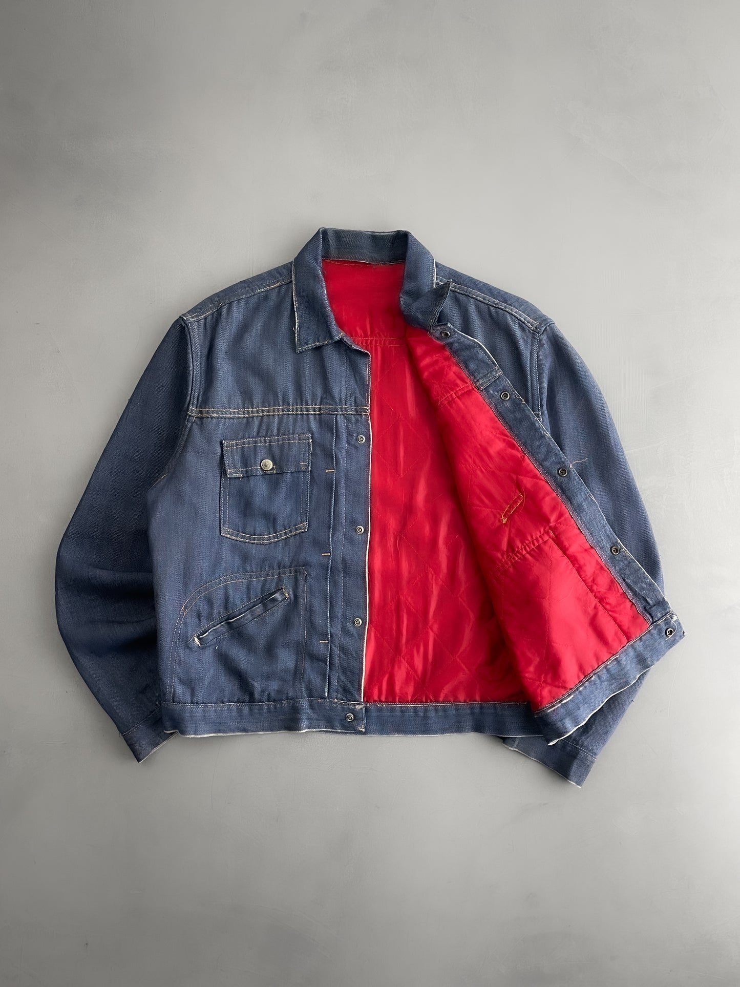 Sun-Faded Ranch Craft Denim Jacket  [M]