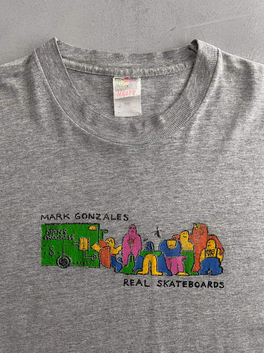 90's Real Skateboards Mark Gonzales Tee [XL]