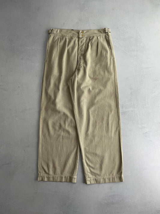 50's Aus Military Press Stud Pants [34"]